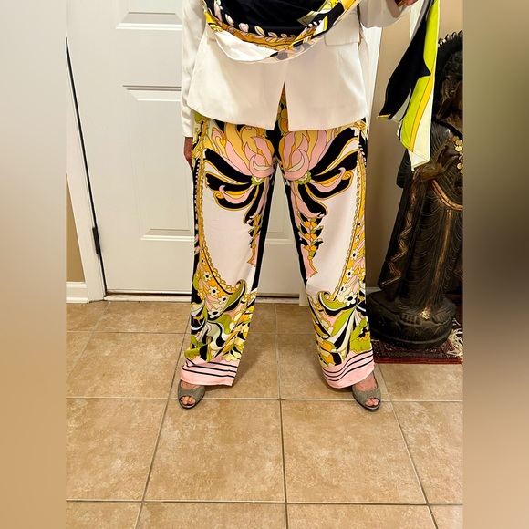 Lilly’s Kloset Floral Pant Blazer Set with Scarf Tie SMALL NWT - Picture 10 of 16